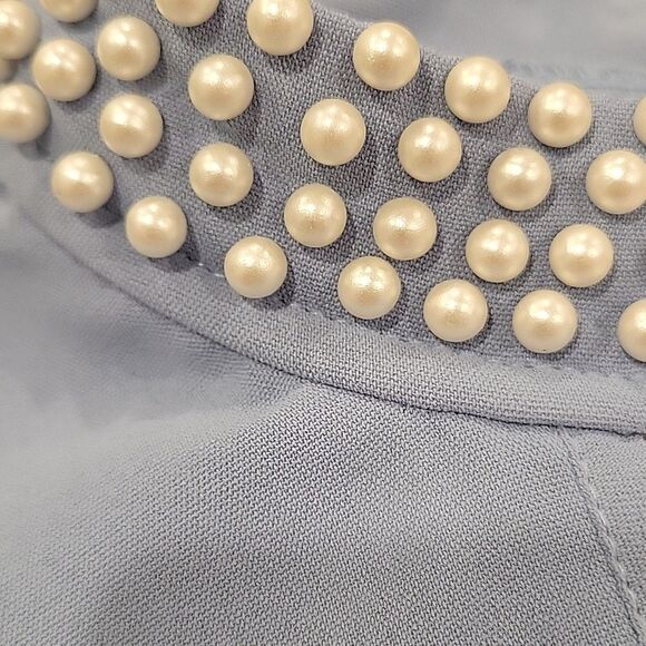 Elegant Blue Layered Dress - Picture 3 of 3